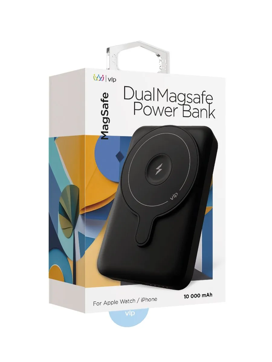 Аккумулятор внешний VLP Dual Magsafe PowerBank 10000 mAh, 3A, USB-C, черныйphoto5
