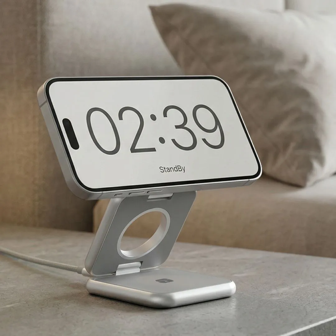 Зарядная станция Magssory Fold Pro 3 в 1 Silverphoto10