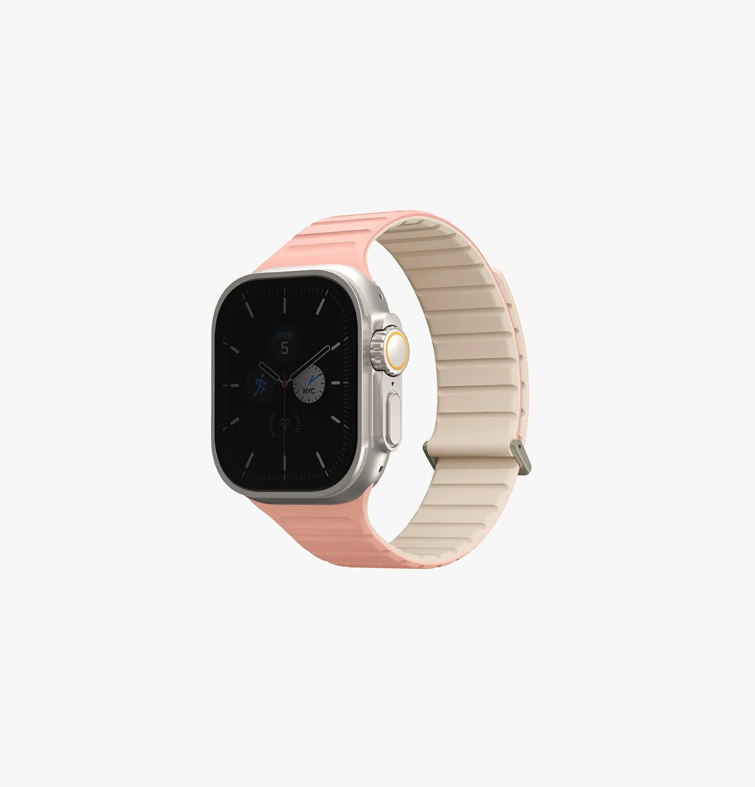 Ремешок UNIQ Revix Evo для Apple Watch 42/41/40 мм, белый / розовый (crepepink ivory)photo2