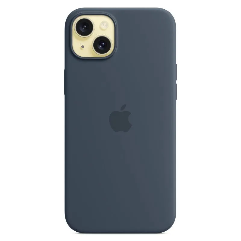 Силиконовый чехол MagSafe для iPhone 15 Plus Синий штормphoto0