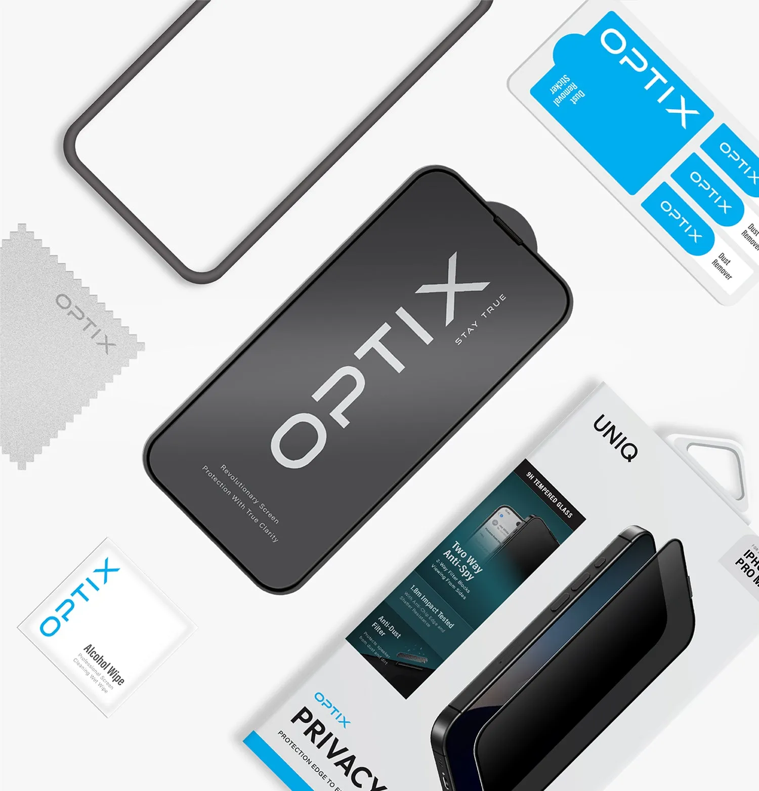 Защитное стекло UNIQ Optix Covex™ 2-Way Privacy для iPhone 16 Pro Maxphoto4