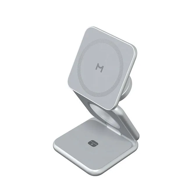 Зарядная станция Magssory Fold Pro 3 в 1 Silverphoto4