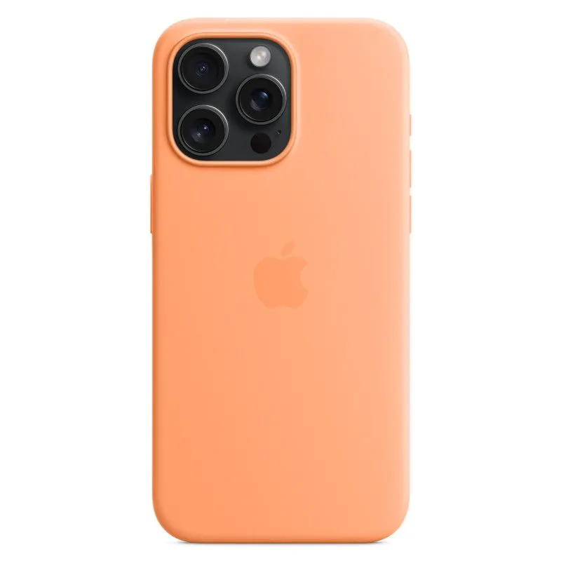 Силиконовый чехол MagSafe для iPhone 15 Pro Max Оранжевый сорбетphoto2