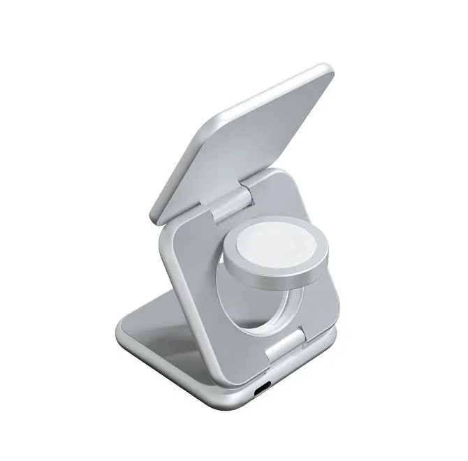 Зарядная станция Magssory Fold Pro 3 в 1 Silverphoto5