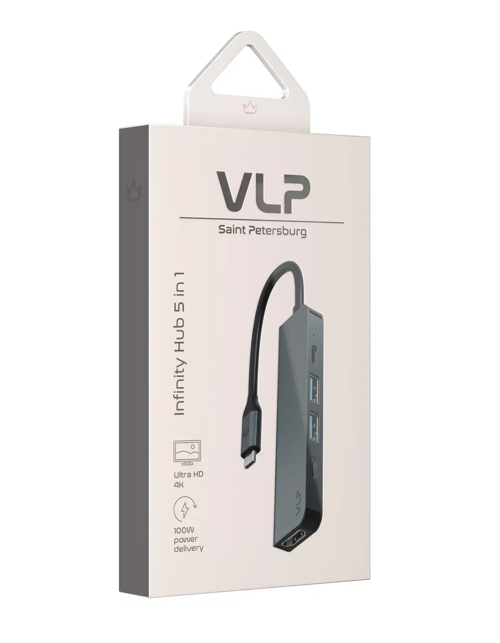 Адаптер VLP Infinity USB-C Hub 5 в 1, серебряныйphoto4