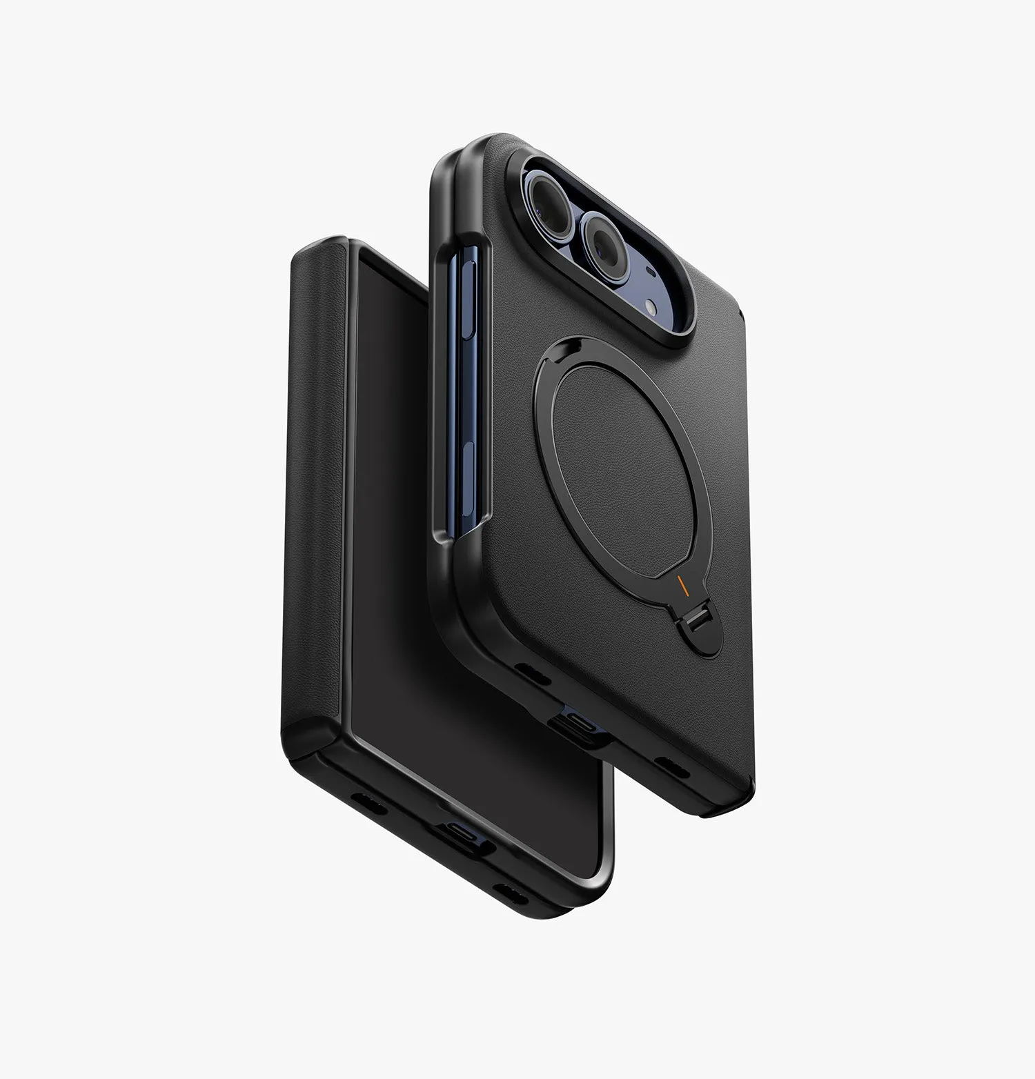 Чехол UNIQ Elix Q-Fold 360 Leather для iPhone Duo, коричневый (caramel)photo7