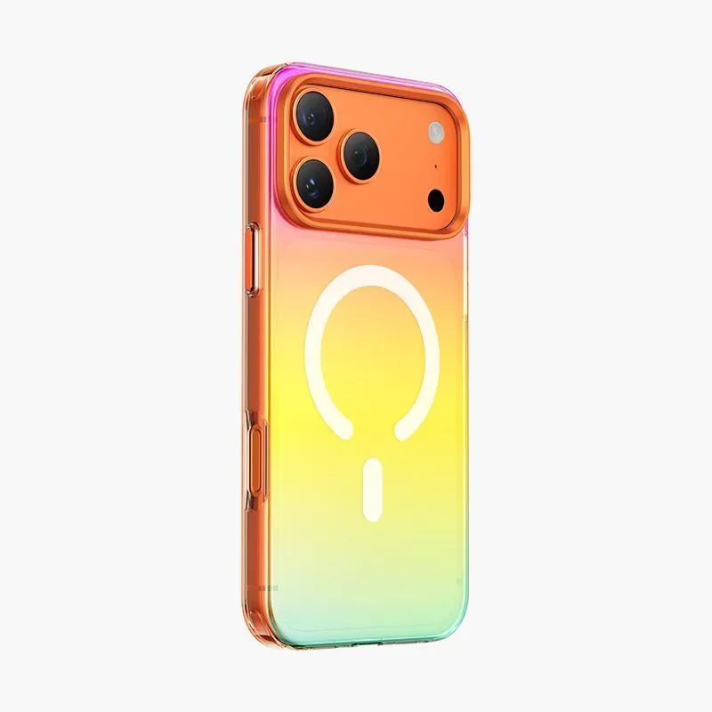 Чехол защитный KEEPHONE RAINBOW для iPhone 17 Pro / iPhone 18 Pro, градиентный сияющий серебристыйphoto6