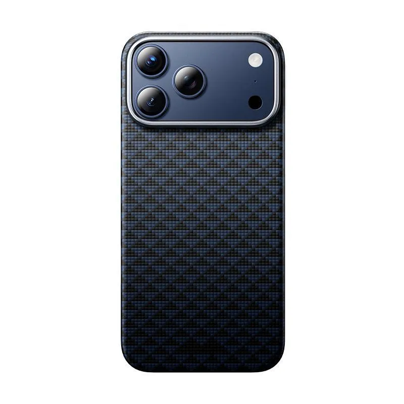 Чехол защитный KEEPHONE KEVLAR PARIS для iPhone 17 Pro / iPhone 18 Pro, темно-синийphoto4