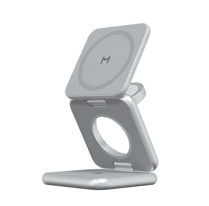 Зарядная станция Magssory Fold Pro 3 в 1 Silverphoto0