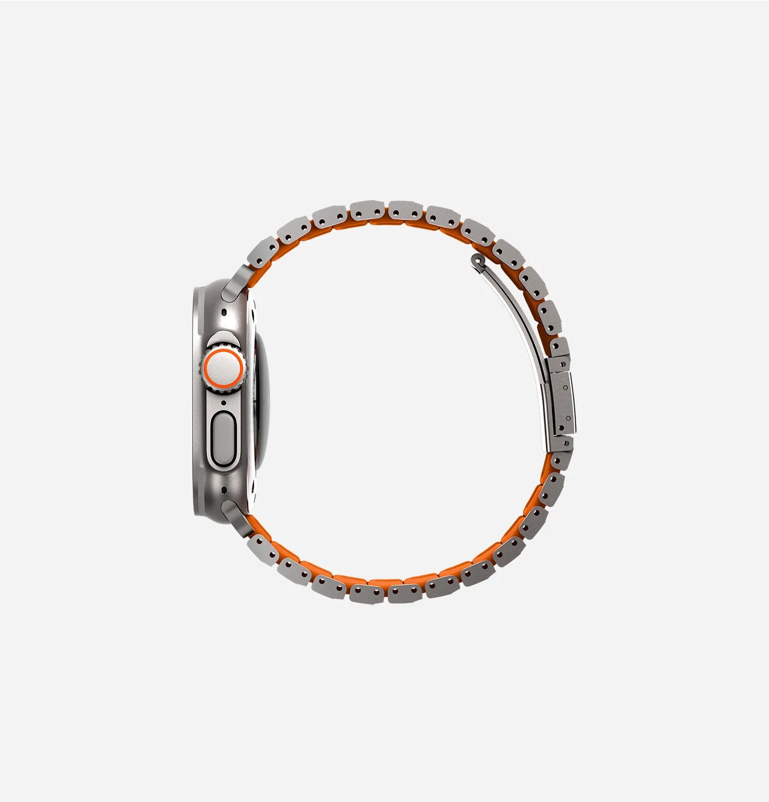 Ремешок UNIQ Strova Flex для Apple Watch 49/46/45/44 мм, черный / оранжевый (Midnightblack Voltorange)photo9