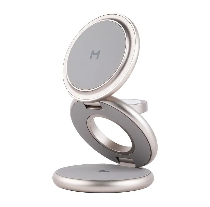 Зарядная станция Magssory Disc Signature Edition 3 в 1 для Apple Titanphoto0