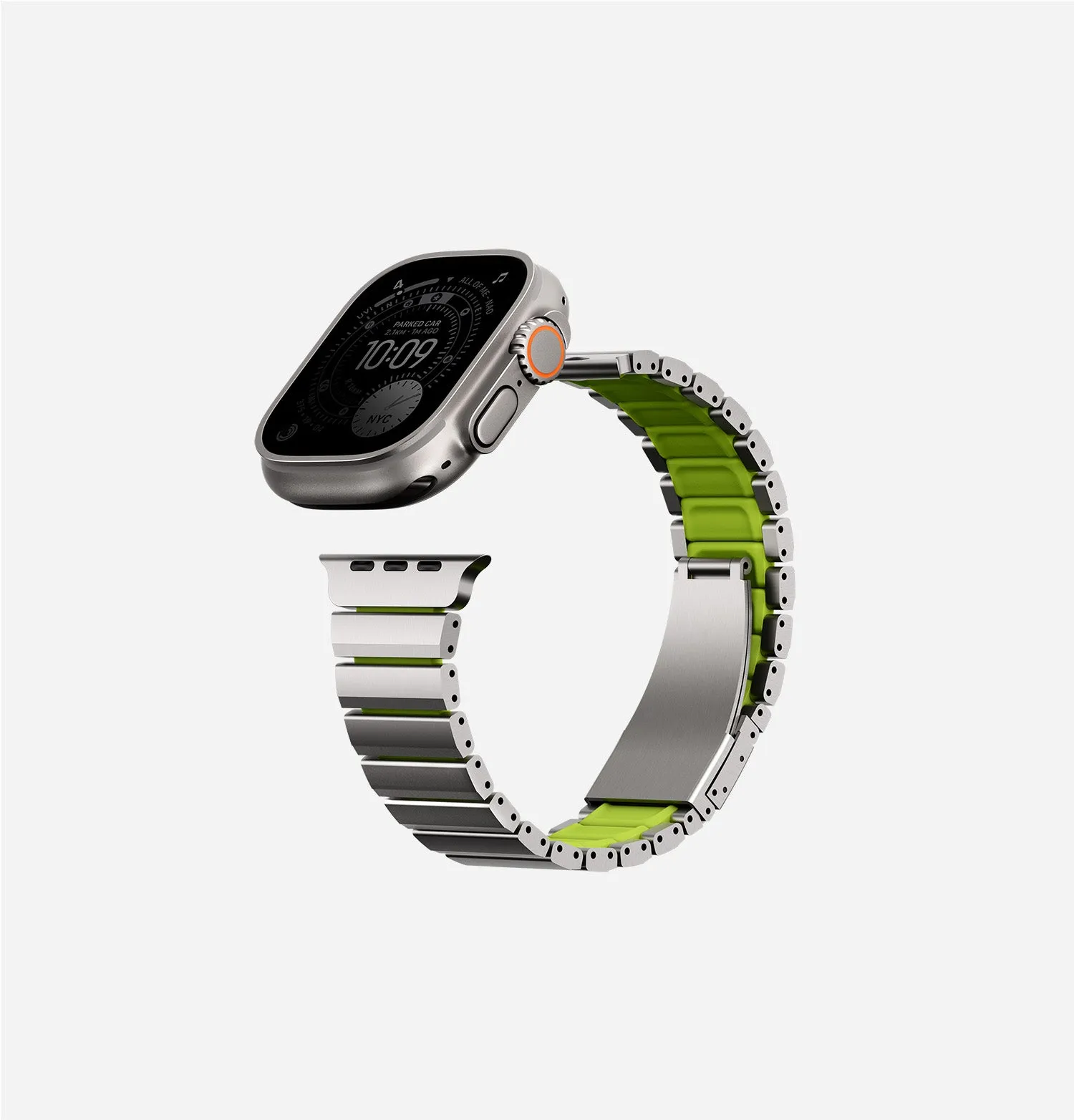 Ремешок UNIQ Strova Flex для Apple Watch 49/46/45/44 мм, черный / оранжевый (Midnightblack Voltorange)photo23