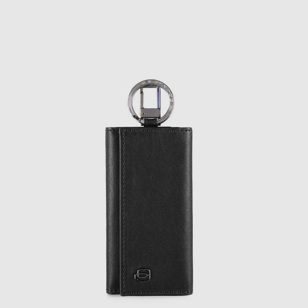 Кожаная ключница на шесть крючков Black Square Piquadro PC1397B3/N, чёрныйphoto0