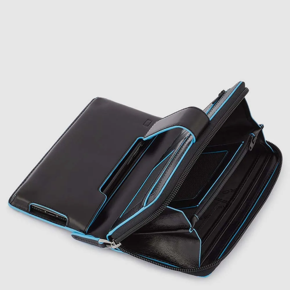 Женский кожаный кошелёк на 12 карт с RFID-защитой Piquadro PD1354B2R/N, чёрныйphoto3