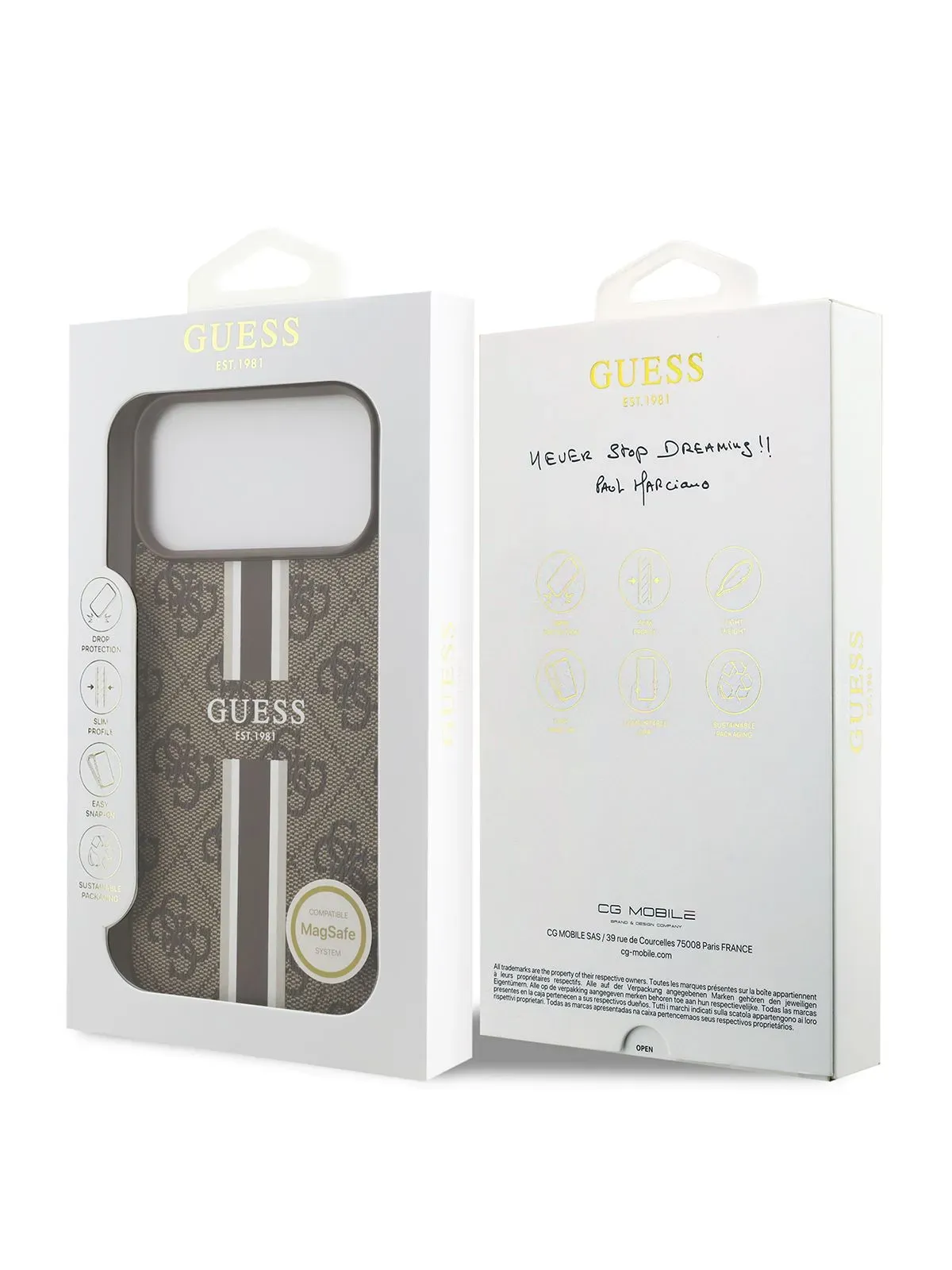 Чехол Guess на iPhone 17 Pro, коричневый, Leather, MagSafephoto7