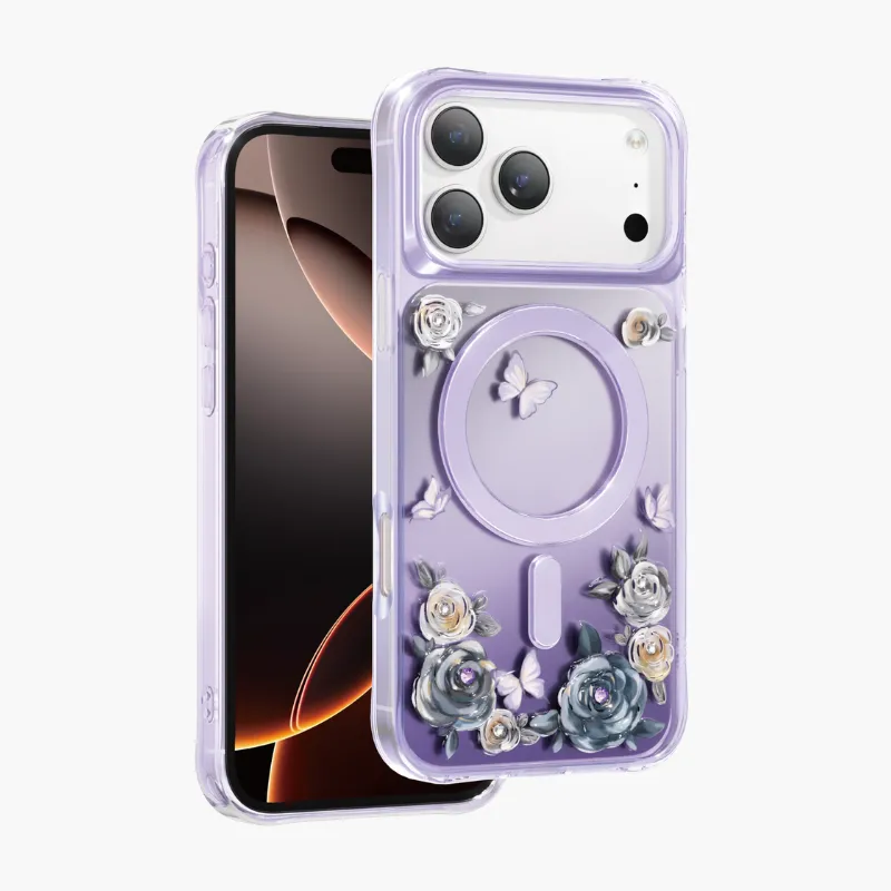 Чехол защитный KEEPHONE ROSELAND для iPhone 17 Pro / iPhone 18 Pro, фиолетовыйphoto0