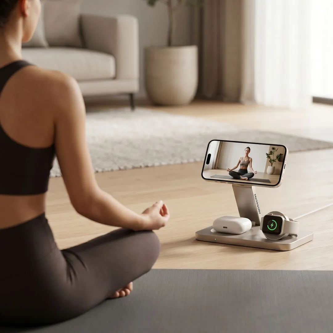 Зарядная станция 3 в 1 Magssory Yoga для Apple Qi2 Titanphoto15