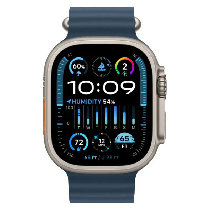 Apple Watch Ultra 2023 GPS + Cellular, 49 мм корпус из титана, ремешок Ocean синего цветаphoto1