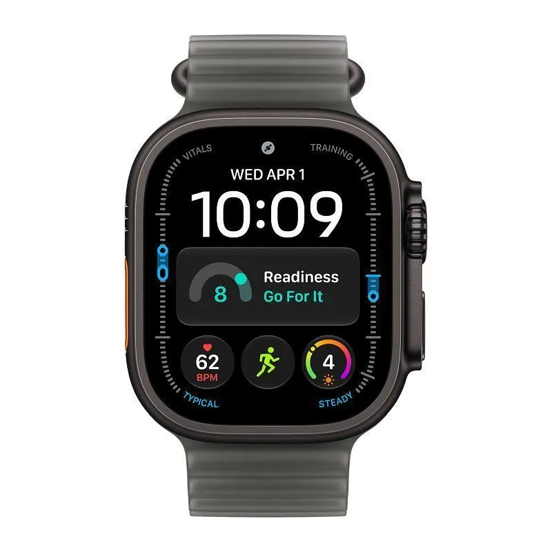 Apple Watch Ultra 4, 49 мм корпус из титана черного цвета, полупрозрачный ремешок Ocean черного цветаphoto1