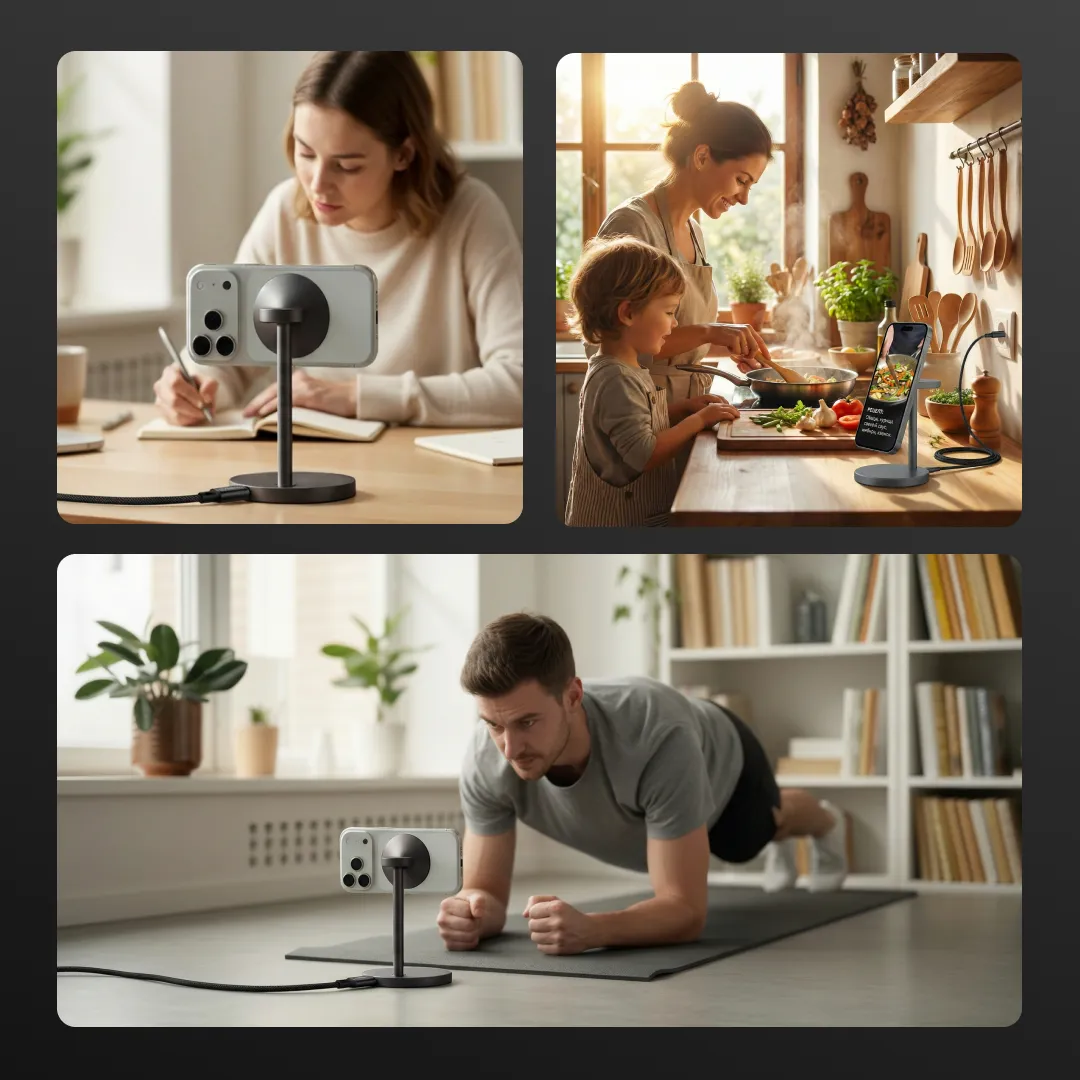 Беспроводное зарядное устройство Magssory Base Pro Qi2 Midnightphoto7