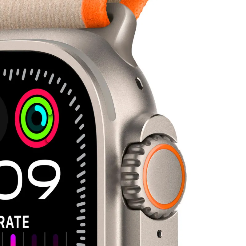 Apple Watch Ultra 2023 GPS + Cellular, 49 мм корпус из титана, ремешок Trail оранжевого/бежевого цветаphoto2