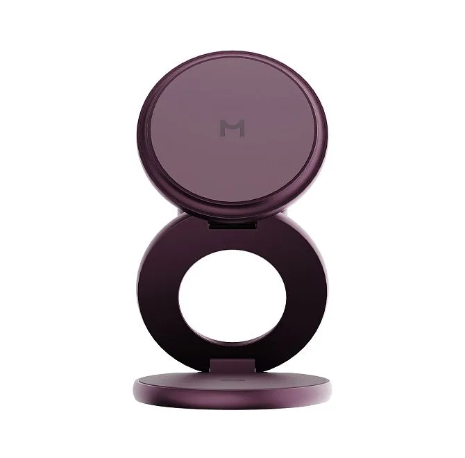 Зарядная станция 3 в 1 Magssory Signature Disc Ultra для Apple Burgundyphoto2