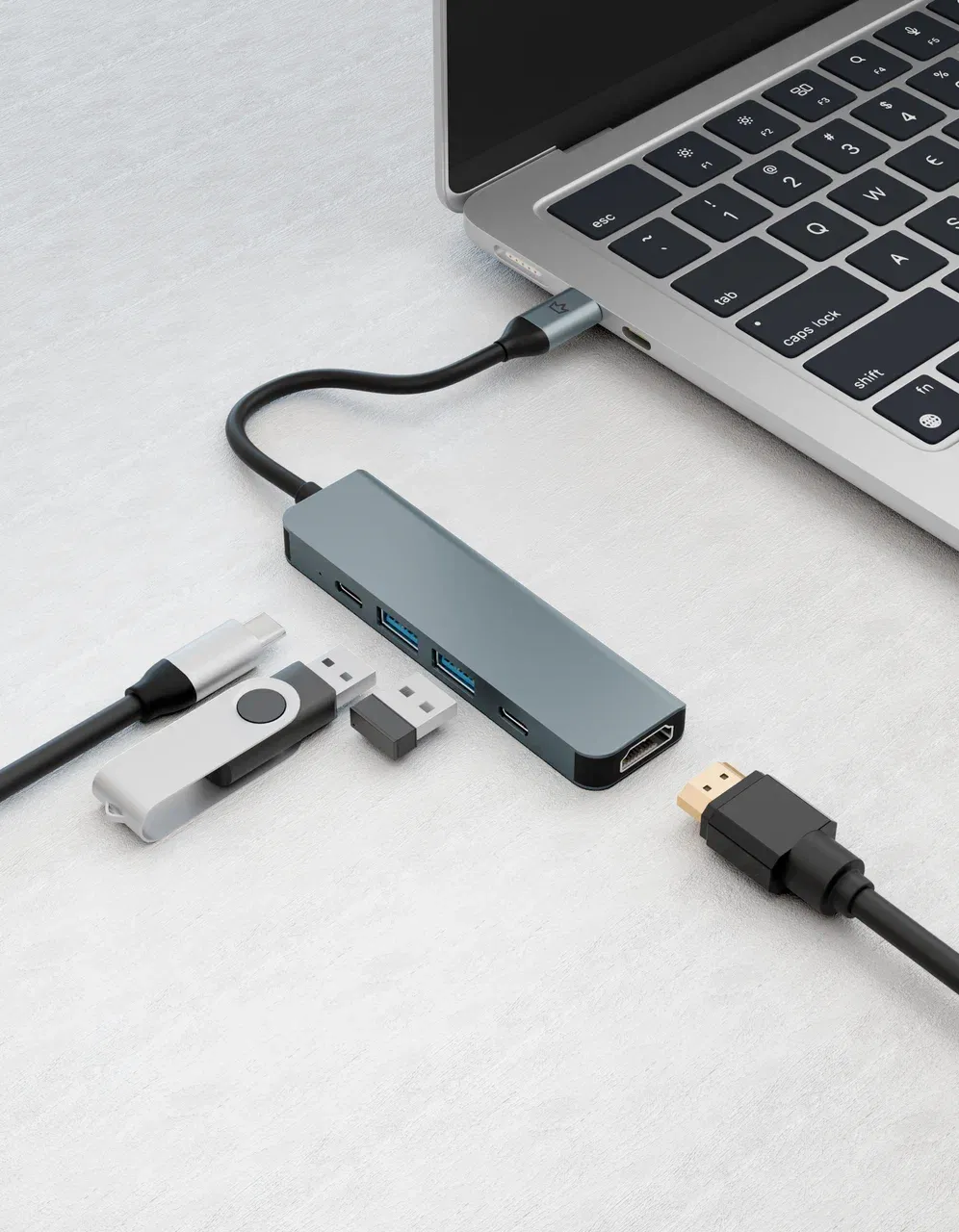 Адаптер VLP Infinity USB-C Hub 5 в 1, серебряныйphoto7