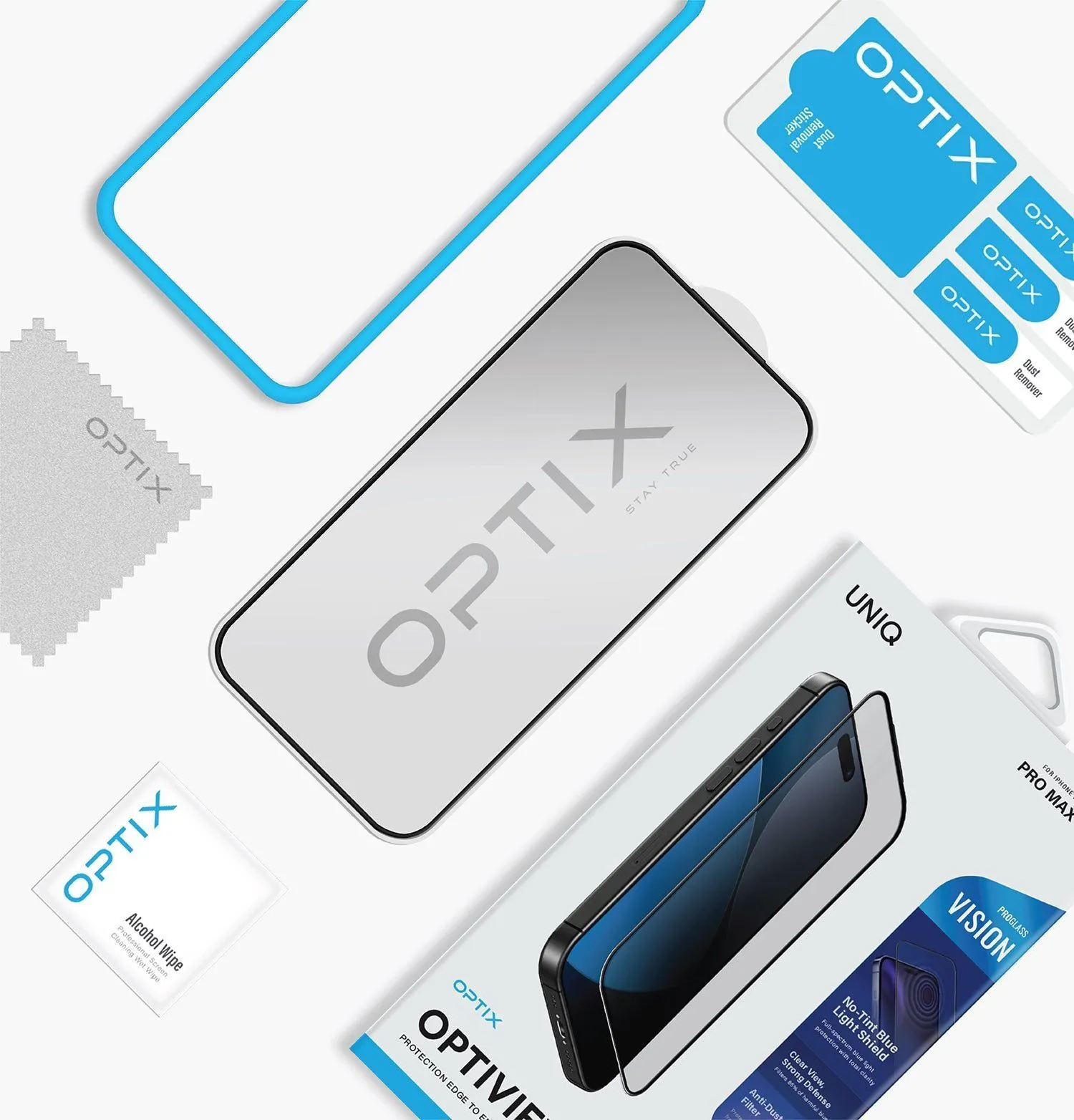 Защитное стекло UNIQ Optix Vision™ OptiView Anti-Blue Light для iPhone 17 Pro Maxphoto4