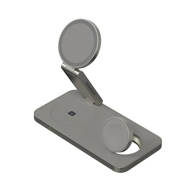 Зарядная станция 3 в 1 Magssory Yoga для Apple Qi2 Titanphoto4