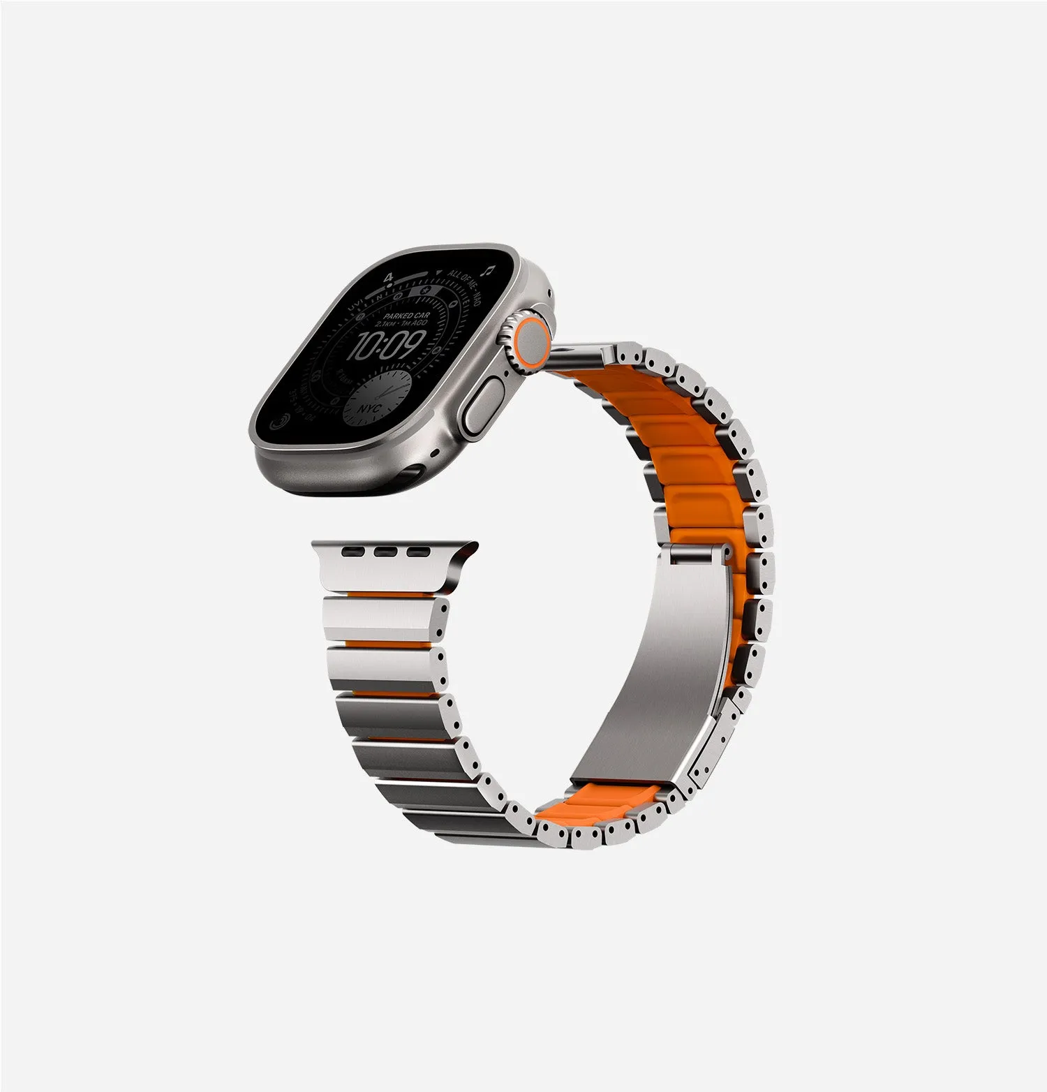 Ремешок UNIQ Strova Flex для Apple Watch 49/46/45/44 мм, черный / оранжевый (Midnightblack Voltorange)photo14