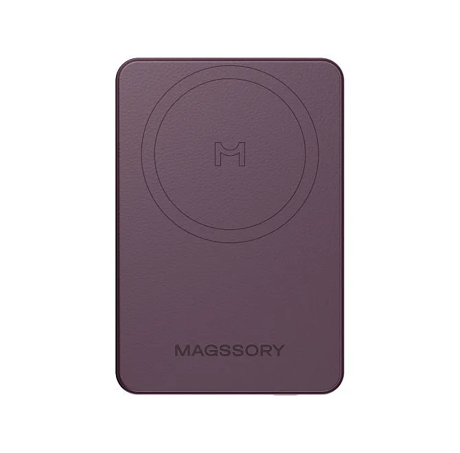 Беспроводной внешний аккумулятор Magssory Grace 5K Signature Edition, с магнитами, с поддержкой Qi2 Burgundyphoto0