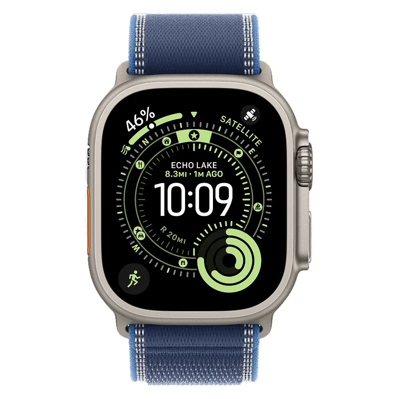 Apple Watch Ultra 3, 49 мм корпус из титана, ремешок Trail синего цветаphoto1