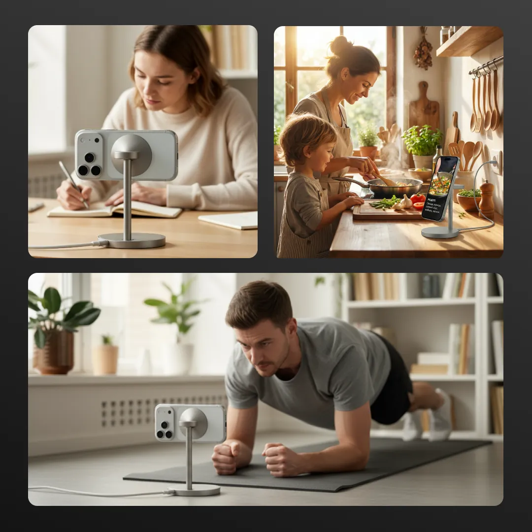 Беспроводное зарядное устройство Magssory Base Pro Qi2 Titanphoto3
