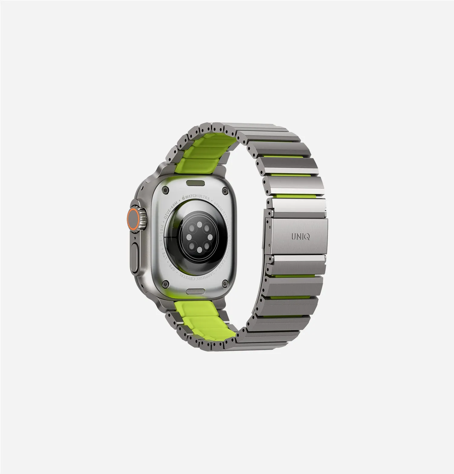 Ремешок UNIQ Strova Flex для Apple Watch 49/46/45/44 мм, черный / оранжевый (Midnightblack Voltorange)photo18