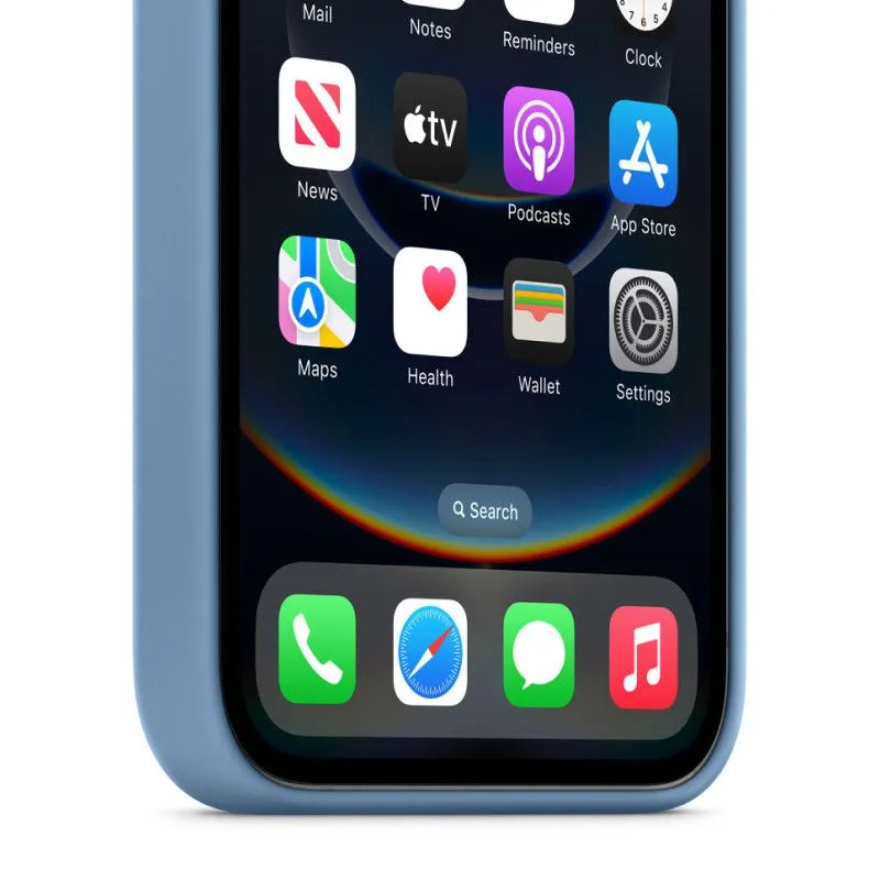 Силиконовый чехол для iPhone 16e/17e Зимний синийphoto3