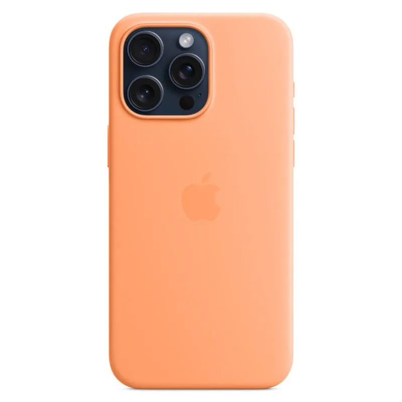 Силиконовый чехол MagSafe для iPhone 15 Pro Max Оранжевый сорбетphoto3