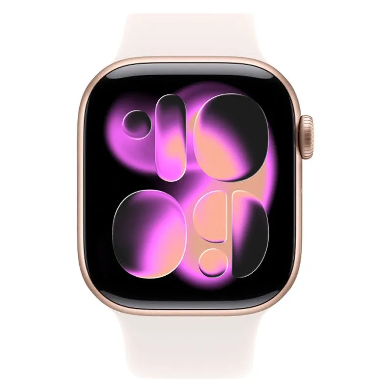 Apple Watch Series 11, 42 мм корпус из алюминия цвета Розовое золото, спортивный ремешок цвета Светлый румянецphoto1
