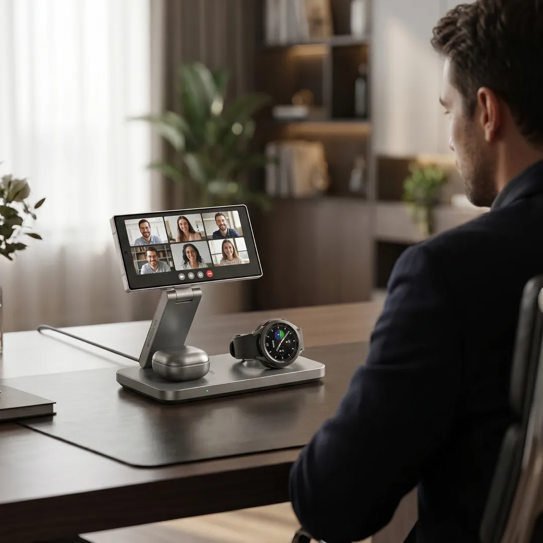 Зарядная станция 3 в 1 Magssory Yoga для Samsung Qi2 Titan