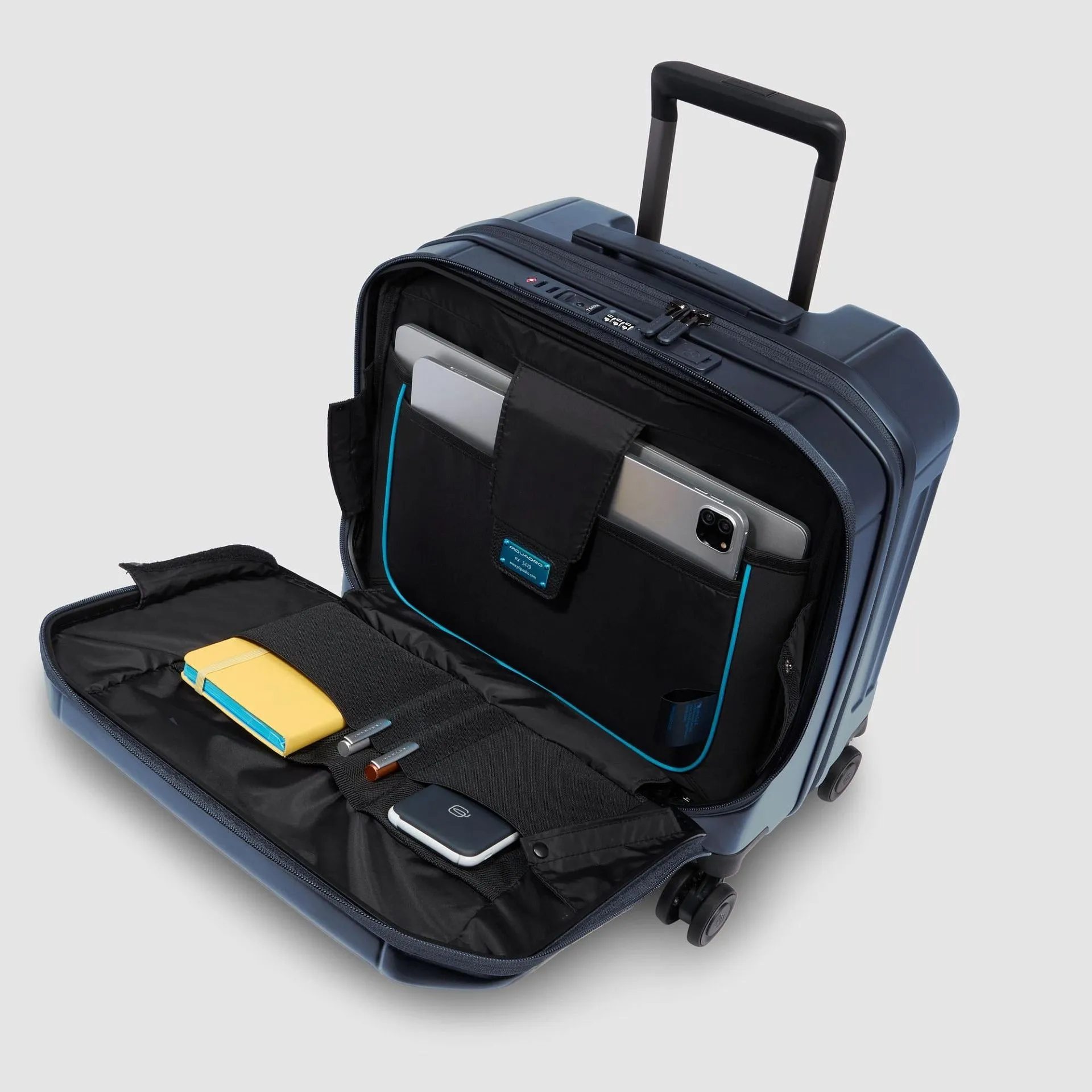 Пилот-кейс на колёсах для ноутбука 15,6" с замком TSA Piquadro BV6552PQL/BLUO, синийphoto6