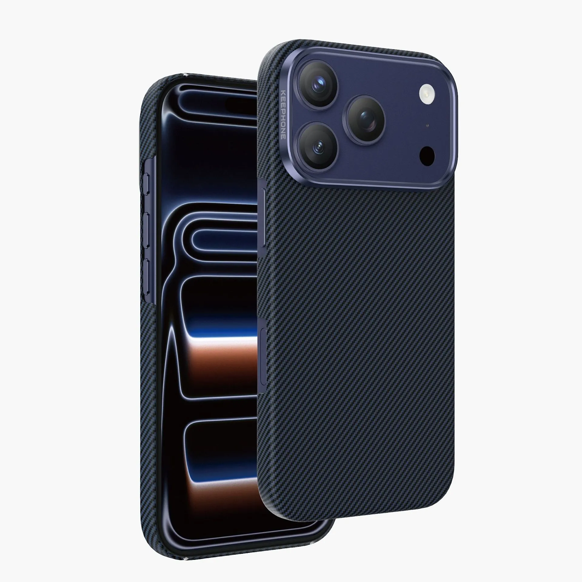 Чехол защитный KEEPHONE KEVLAR SWEDEN для iPhone 17 Pro / iPhone 18 Pro, синийphoto0