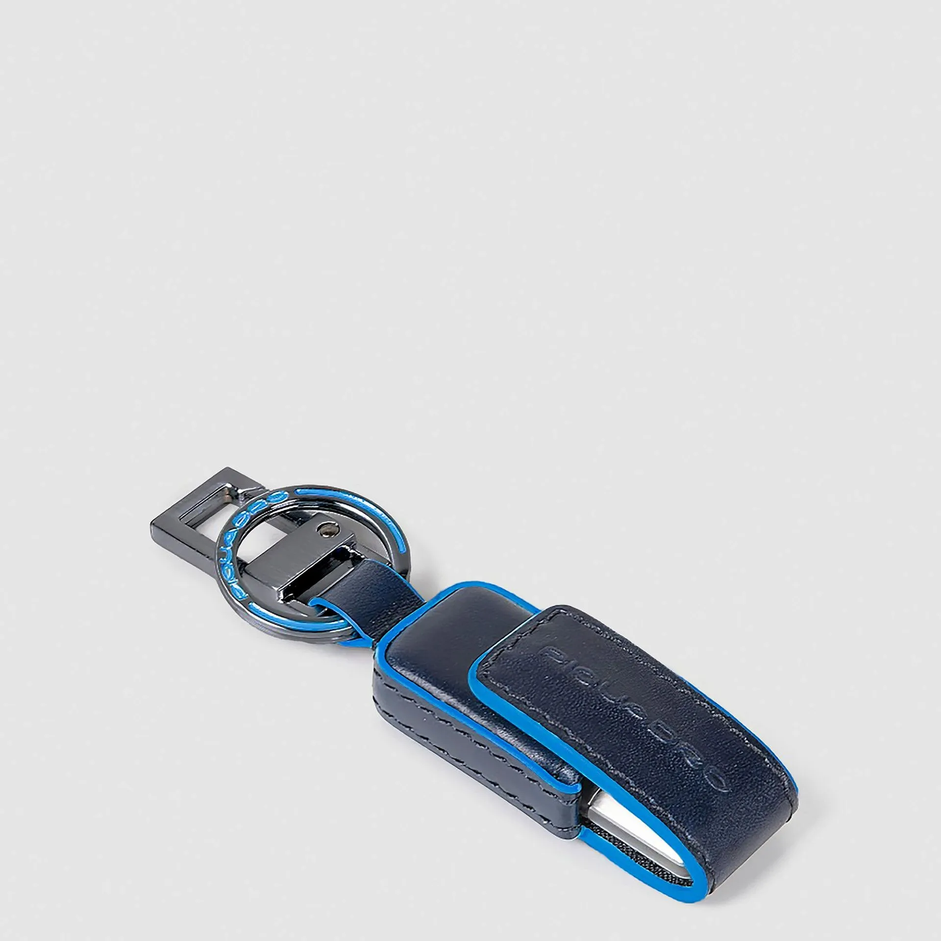 Кожаный брелок с USB-накопителем 256 ГБ Piquadro AC6567B2/BLU2, синийphoto0