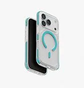 Чехол UNIQ Combat Active для iPhone 17 Pro, прозрачный / серый (Frostclear Turquoise)