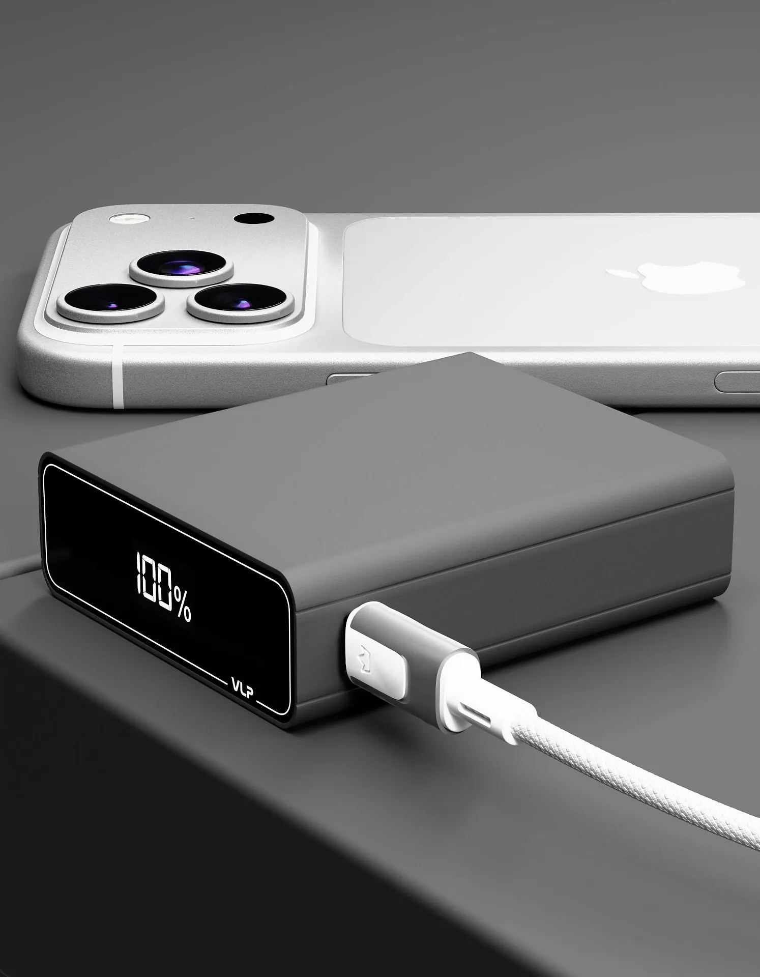 Аккумулятор внешний VLP B-Energy 10000 mAh 30W, USB-C, USB-A , steel grayphoto4