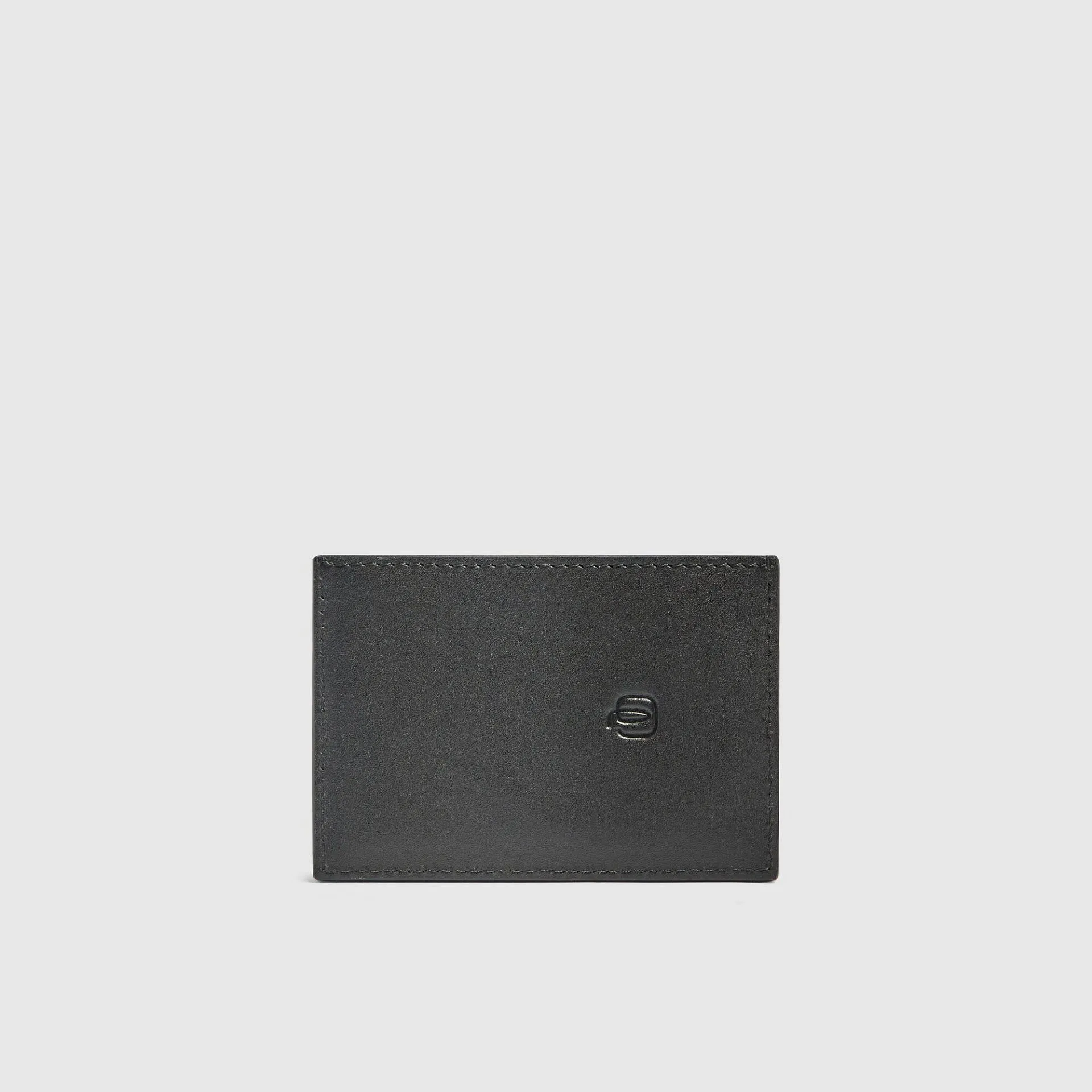 Кожаный картхолдер MagSafe на 2 карты с RFID-защитой Piquadro PP7435PQ6/N, чёрныйphoto1