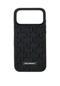 Чехол Karl Lagerfeld iPhone 17 Pro, Черный, 3D Rubber с объемными элементами