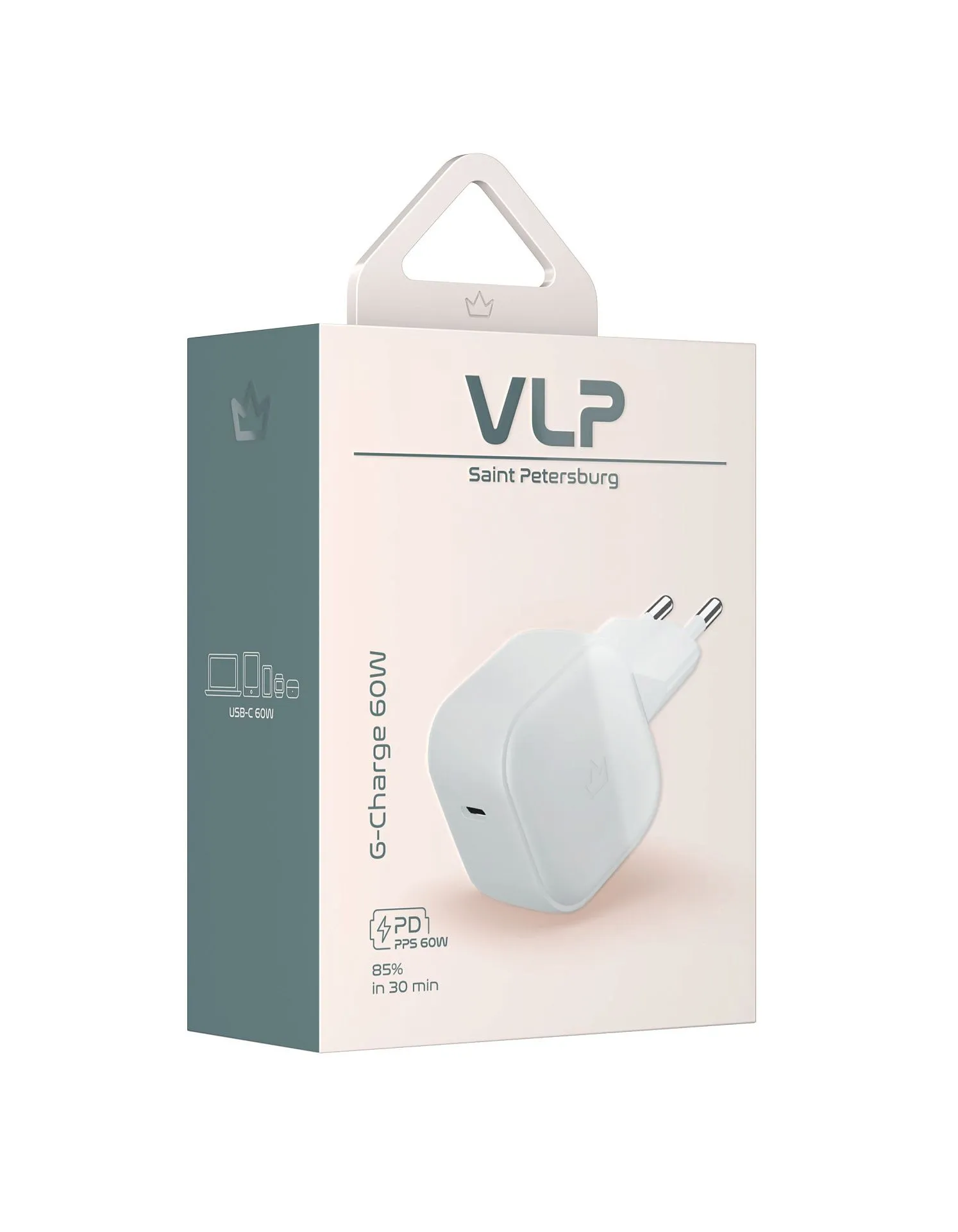 Сетевое зарядное устройство VLP G-Charge 60Вт USB-C, белыйphoto7