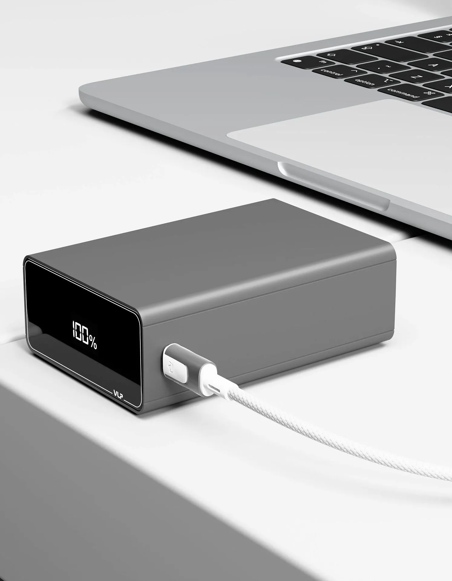 Аккумулятор внешний VLP B-Energy 20000 mAh 65W, USB-C, USB-A , steel grayphoto2