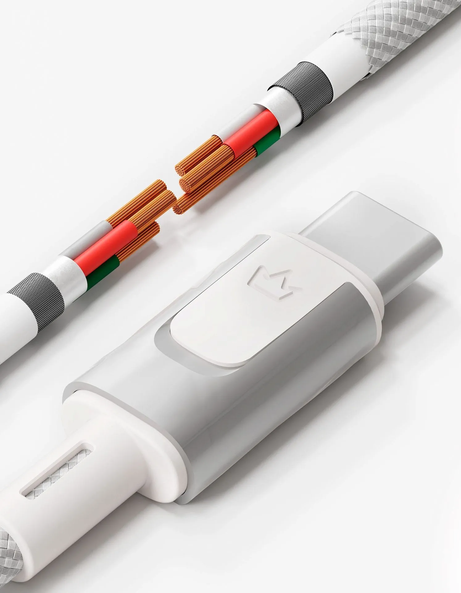 Дата-кабель VLP Force Line 100W USB-C + USB-C, 2.0m, белыйphoto7
