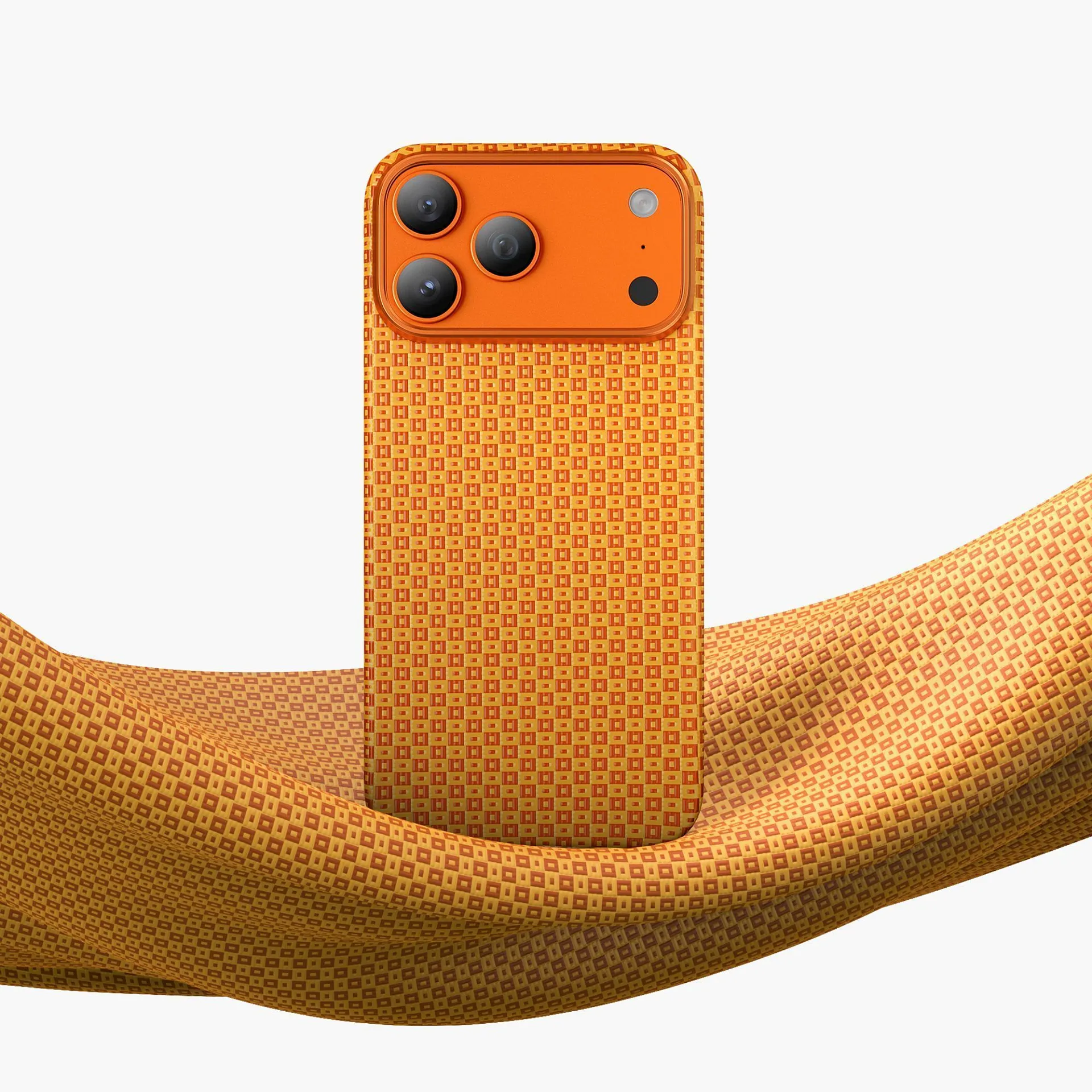 Чехол защитный KEEPHONE KEVLAR ANKORA для iPhone 17 Pro / iPhone 18 Pro, космический оранжевыйphoto4