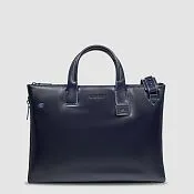 Кожаная сумка для ноутбука 15,6" с расширением Piquadro CA4021B2/BLU2, синий